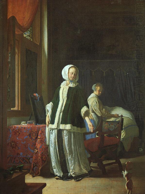 Frans Jansz van Mierisi Morning of a Young Lady oil painting picture